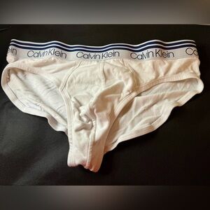 Calvin Klein White Briefs with Blue Accents